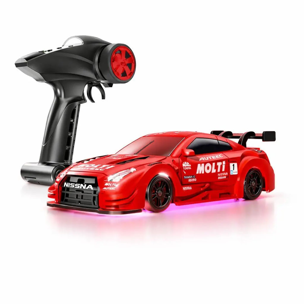88RC Nissan GTR-Style 1:43 4WD RC Drift Car with Gyro, Alloy Body & LED Lights | Old Kid