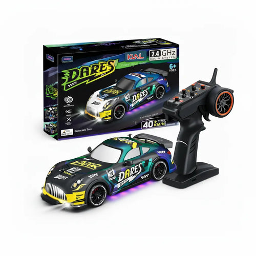 Dares 1:16 Scale Gyro Full Proportional Remote Control Car, 40+ KM/H RC Racing Car