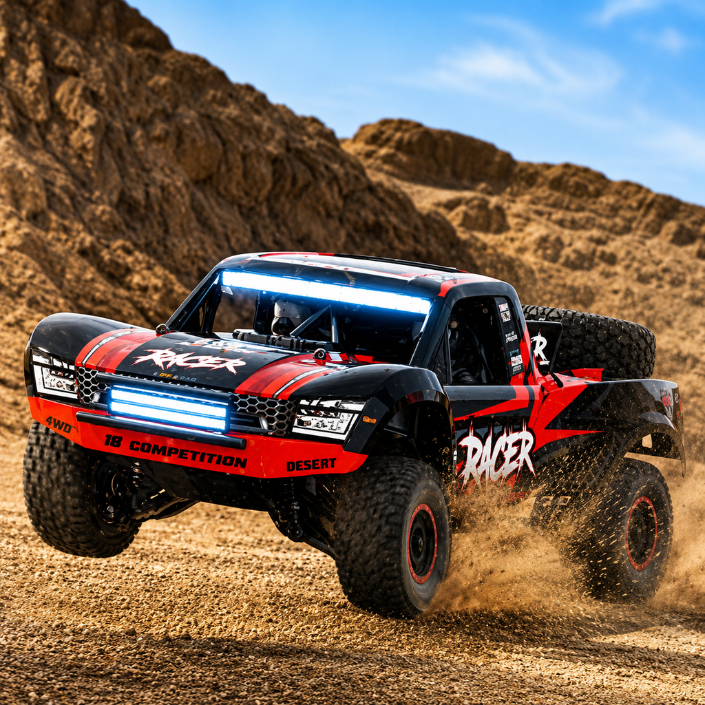 HB-RD1203-1 Red 1:12 4WD Brushless RC Rally Truck | 40KM/H High-Speed Off-Road Car