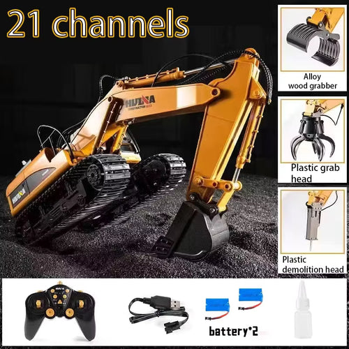 Huina 550HD 1:14 RC Excavator 21-Channel Version 2 | Semi Alloy Construction RC