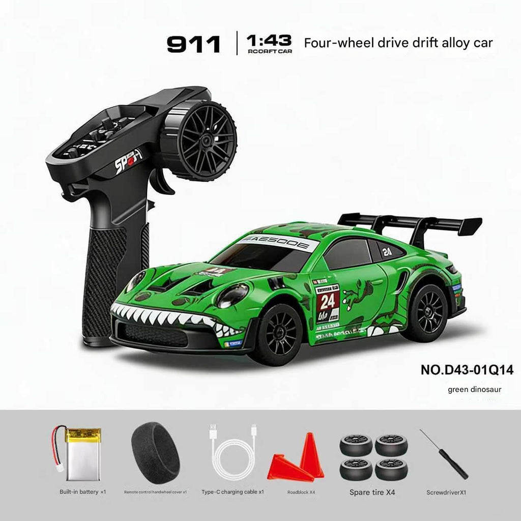 HStar D43-01Q14 Rexy Porsche 911 GT3 R 1:43 4WD RC Drift Car with Gyro & LED Lights