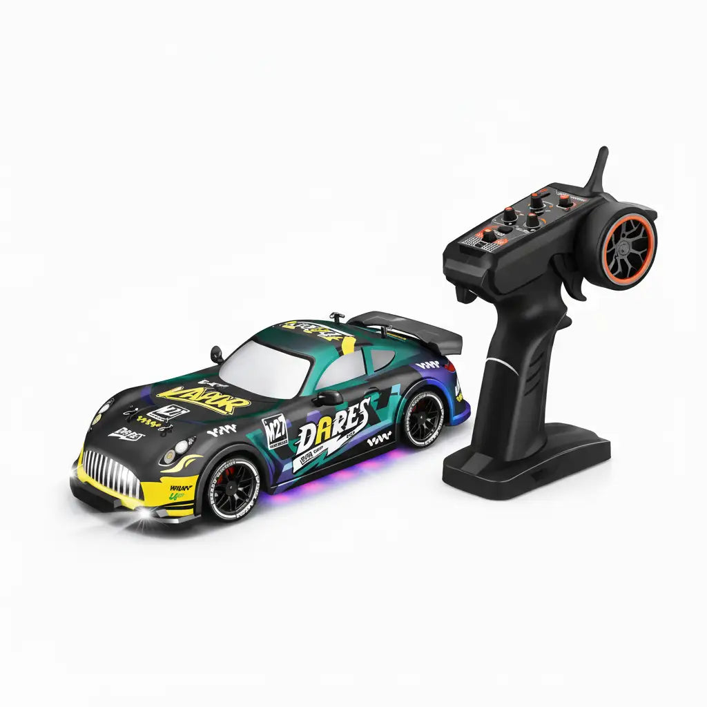 Dares 1:16 Scale Gyro Full Proportional Remote Control Car, 40+ KM/H RC Racing Car