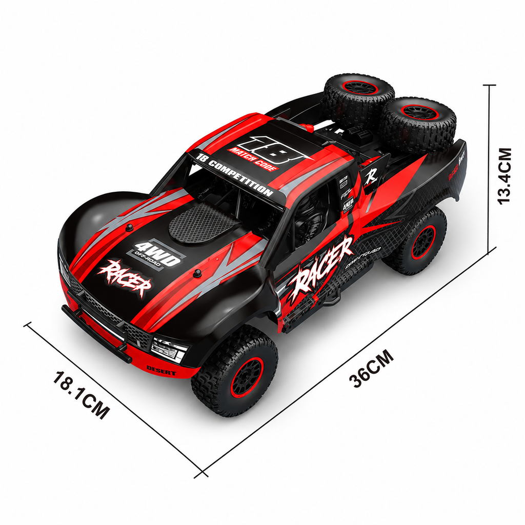 HB-RD1203-1 Red 1:12 4WD Brushless RC Rally Truck | 40KM/H High-Speed Off-Road Car