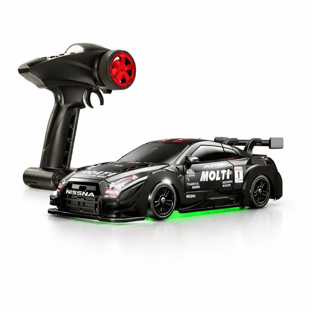 88RC Nissan GTR-Style 1:43 4WD RC Drift Car with Gyro, Alloy Body & LED Lights | Old Kid