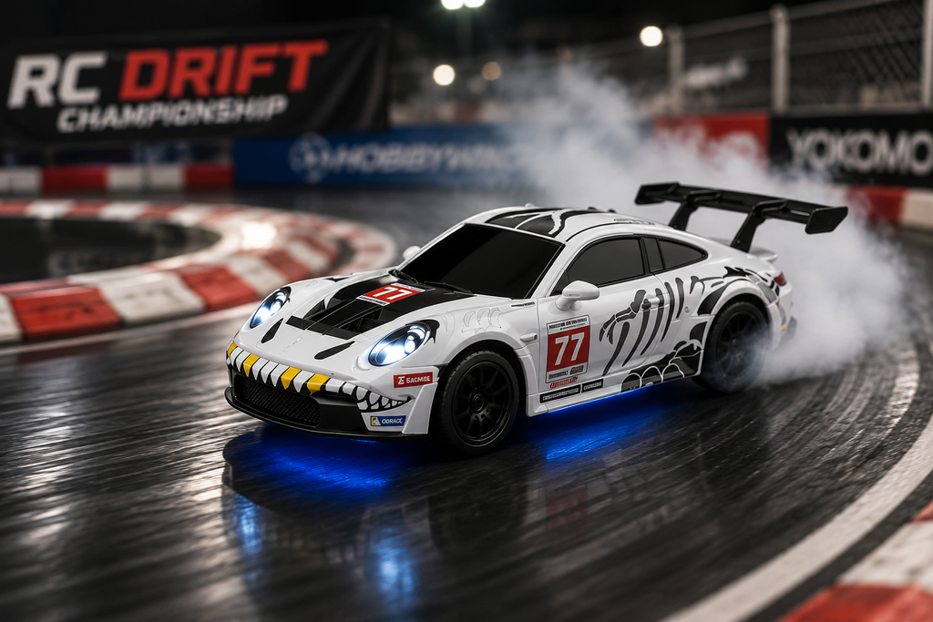 Hstar D43-01Q16 1:43 Skeleton Rexy Porsche 911 GT3 R #77 4WD with Gyro & LED Lights | India