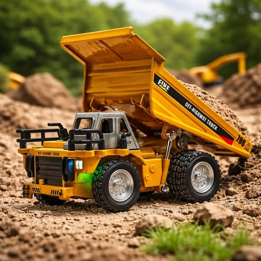 TRASPED HG4-414 1:64 RC Dump Truck | App Control & LED Lights | Old Kid