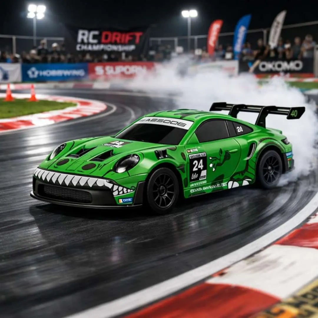HStar D43-01Q14 Rexy Porsche 911 GT3 R 1:43 4WD RC Drift Car with Gyro & LED Lights