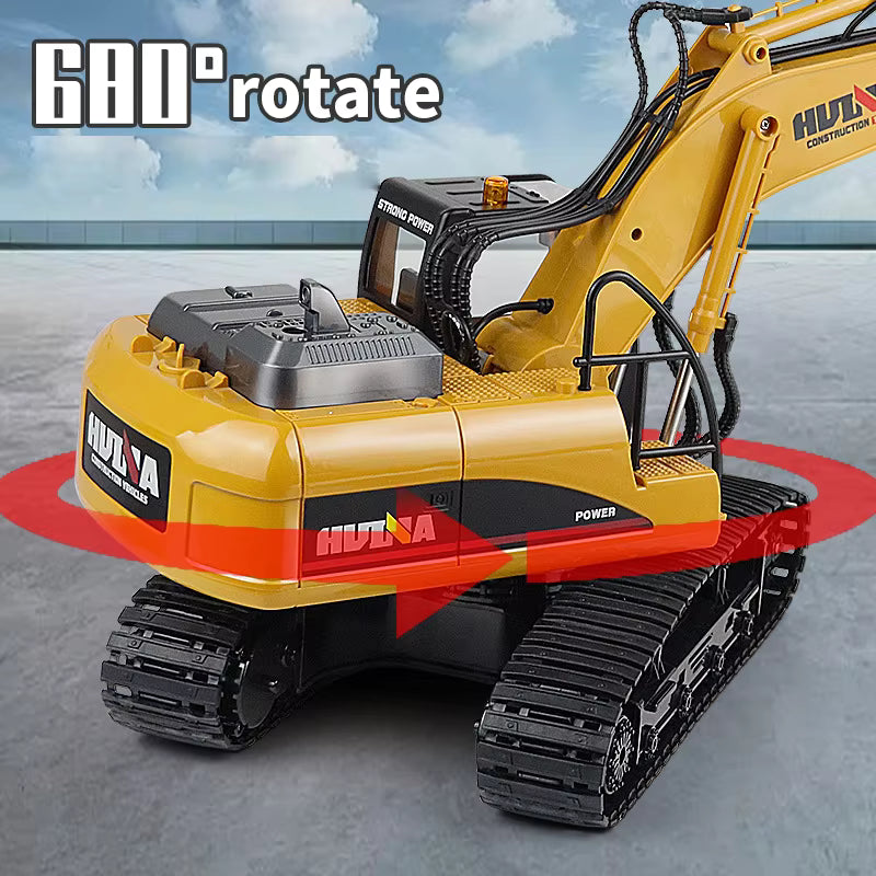 Huina 550HD 1:14 RC Excavator 21-Channel Version 2 | Semi Alloy Construction RC