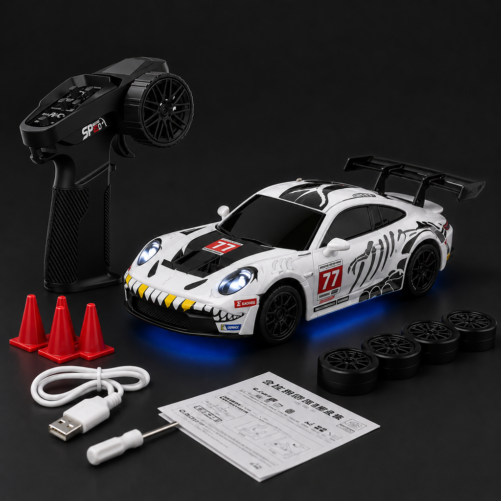 Hstar D43-01Q16 1:43 Skeleton Rexy Porsche 911 GT3 R #77 4WD with Gyro & LED Lights | India