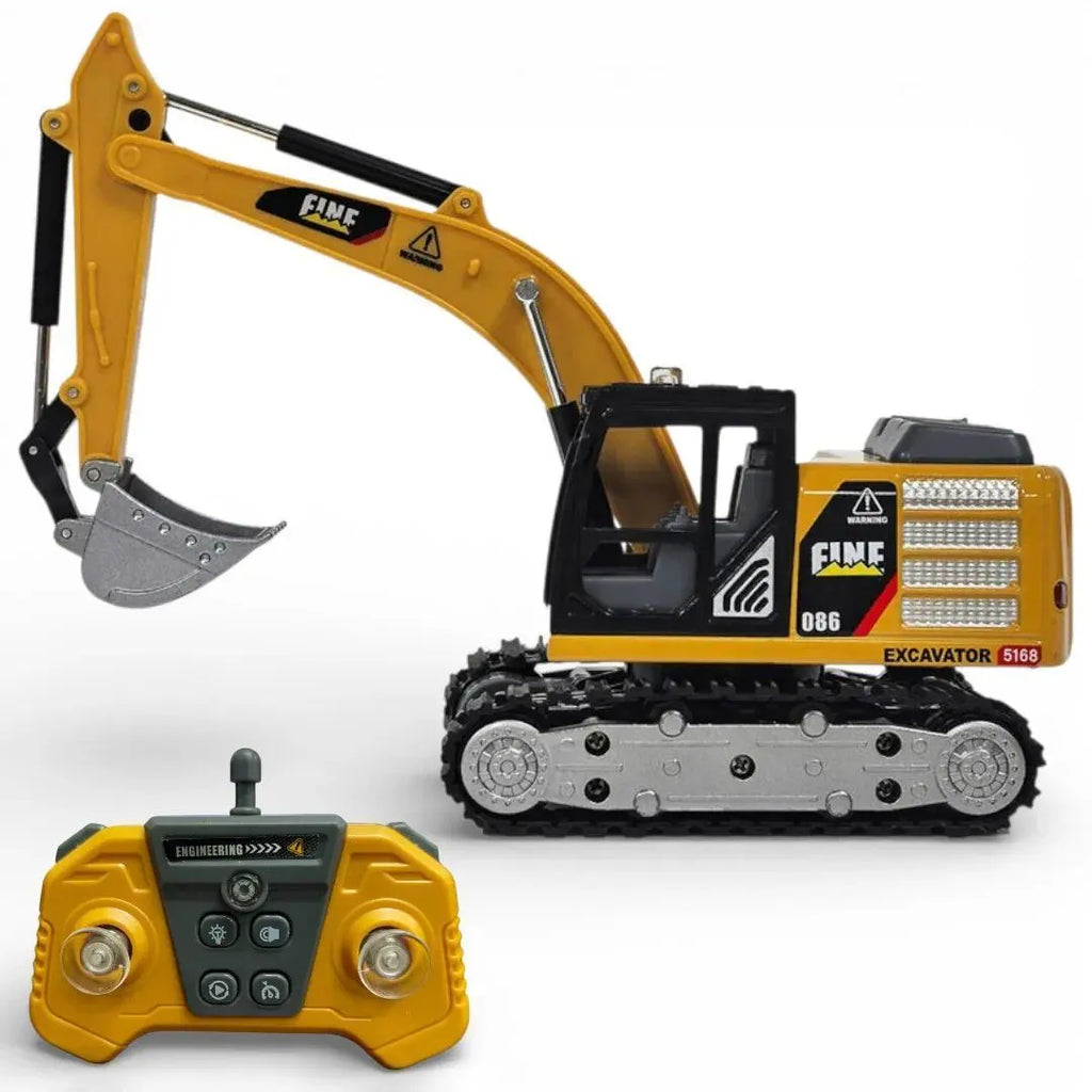 TRASPED HG4-413 1:64 Mini RC Excavator | App Control, Alloy Bucket & LED Lights