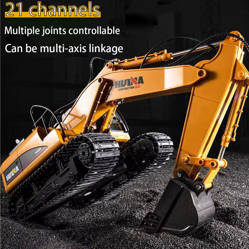 Huina 550HD 1:14 RC Excavator 21-Channel Version 2 | Semi Alloy Construction RC