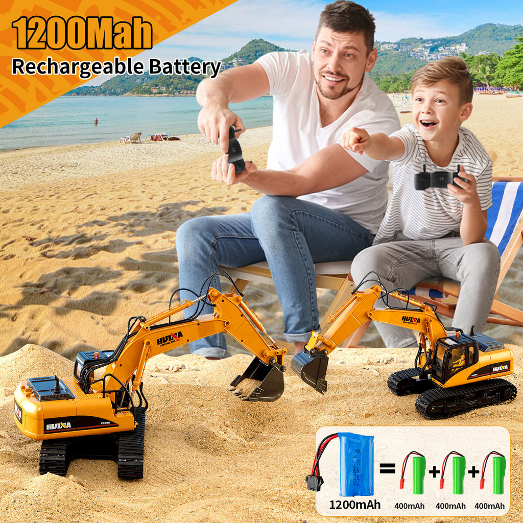 Huina 550HD 1:14 RC Excavator 21-Channel Version 2 | Semi Alloy Construction RC